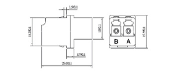 Adaptador LC SMDX (Asimétrico)